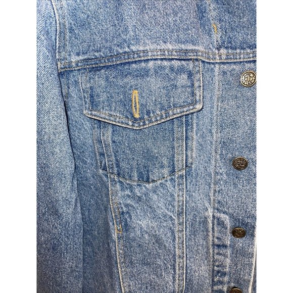 Vintage Unbranded Men's Embroidered "Chicago Hope" 2 Denim Jean Jacket Large L - Picture 6 of 10